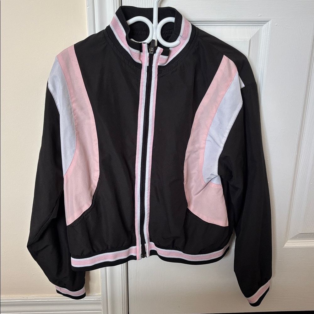 Vintage Black and Pink Zip-Up Jacket